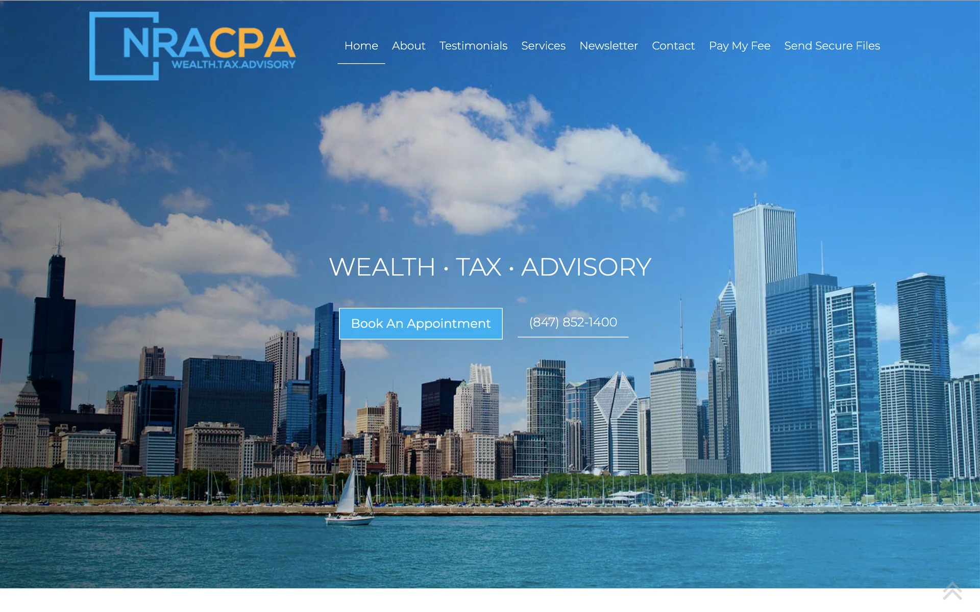 NRACPA desktop homepage before the redesign.